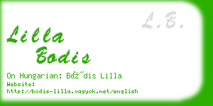 lilla bodis business card